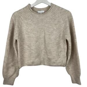 Topshop Women's Cropped Crewneck Ribbed Sweater SMALL new MSRP $58